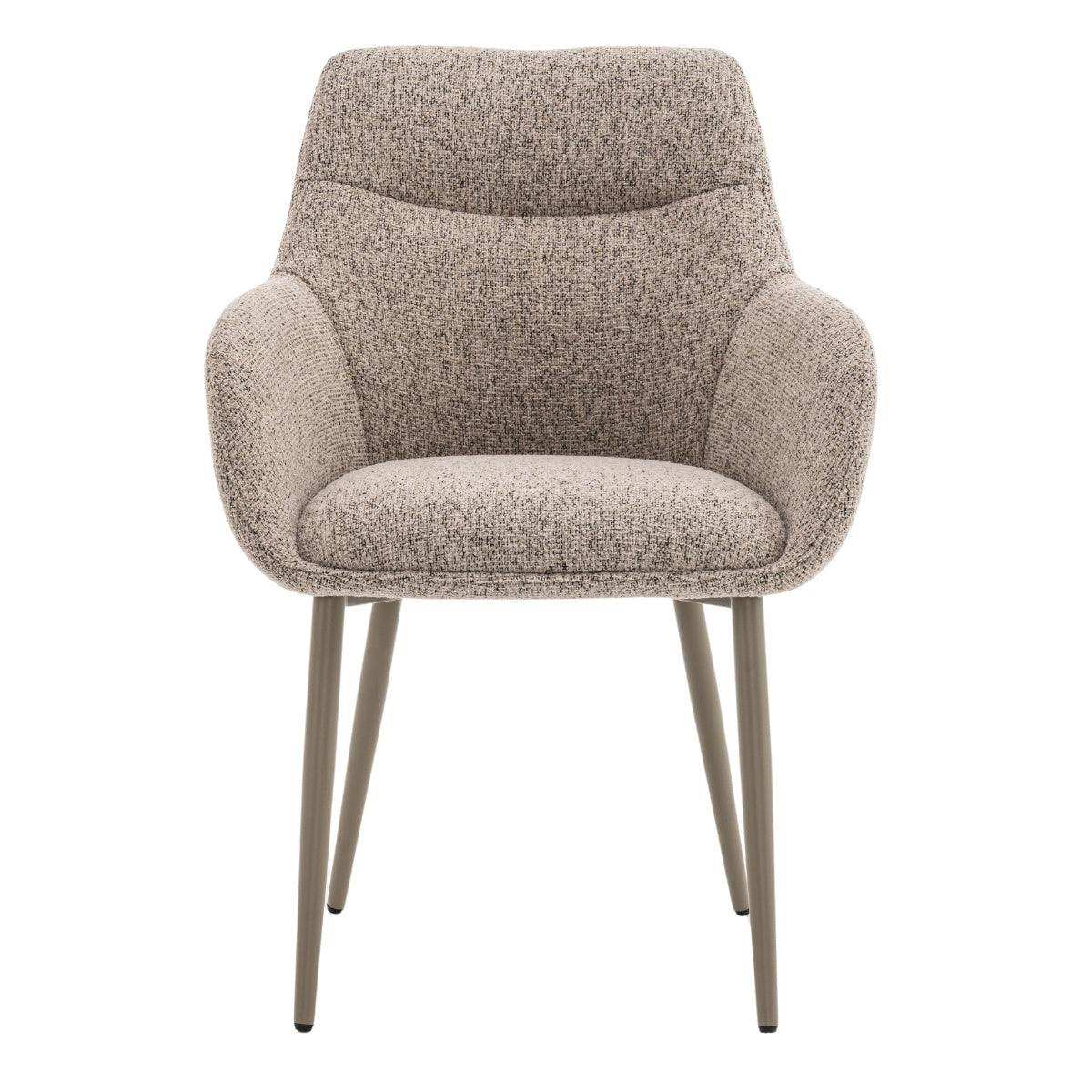 DÉJA Living Eetkamerstoel Noé - Taupe/Taupe - Zithoogte 47cm - Set van