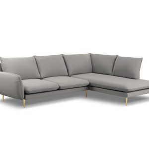 Cosmopolitan Design rechter hoekbank Vienna 6-zits, boucle, grijs – 18 Cosmopolitan Design rechter hoekbank Vienna 6-zits, boucle, grijs – 18