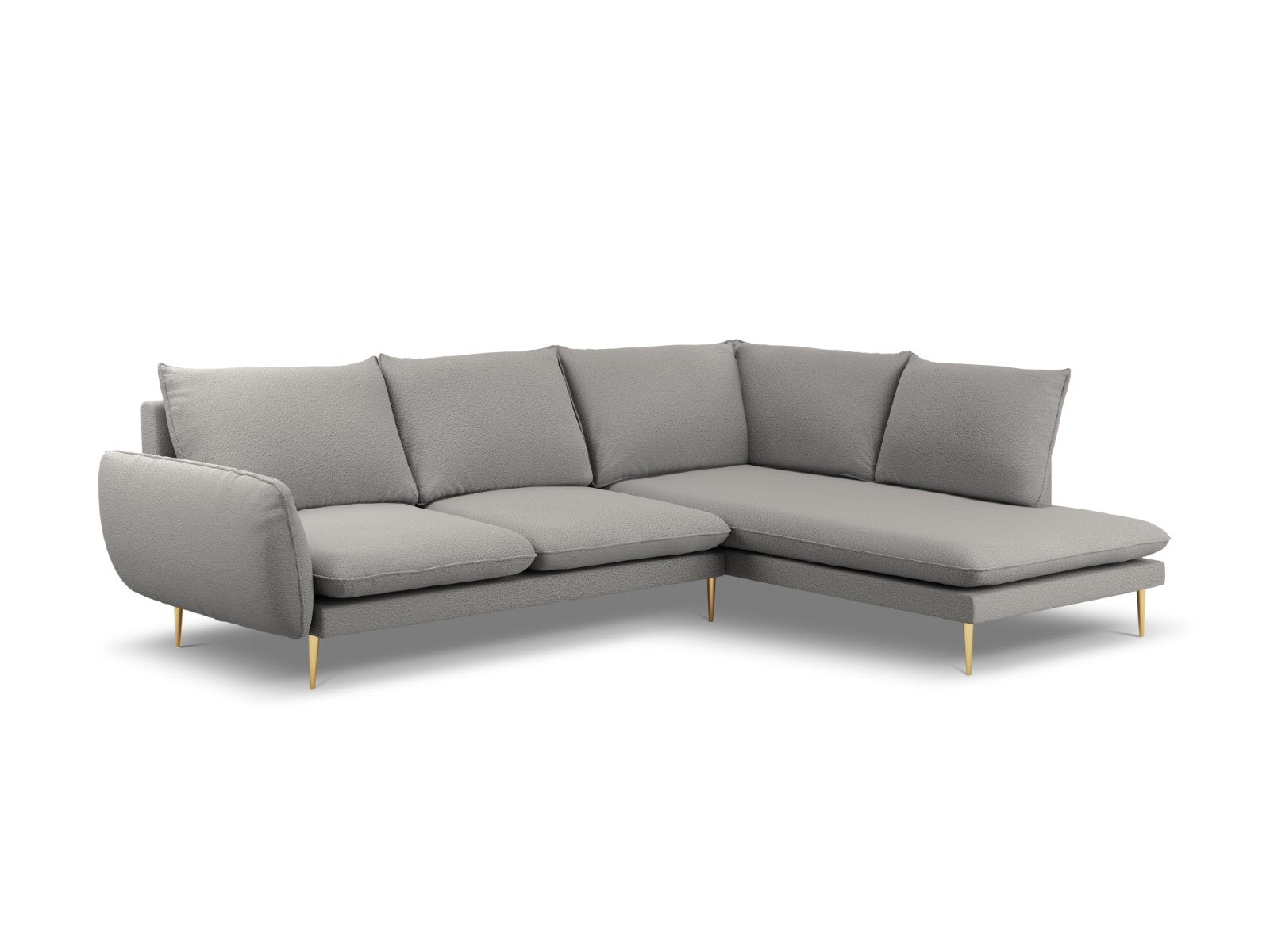 Cosmopolitan Design rechter hoekbank Vienna 6-zits, boucle, grijs - 18