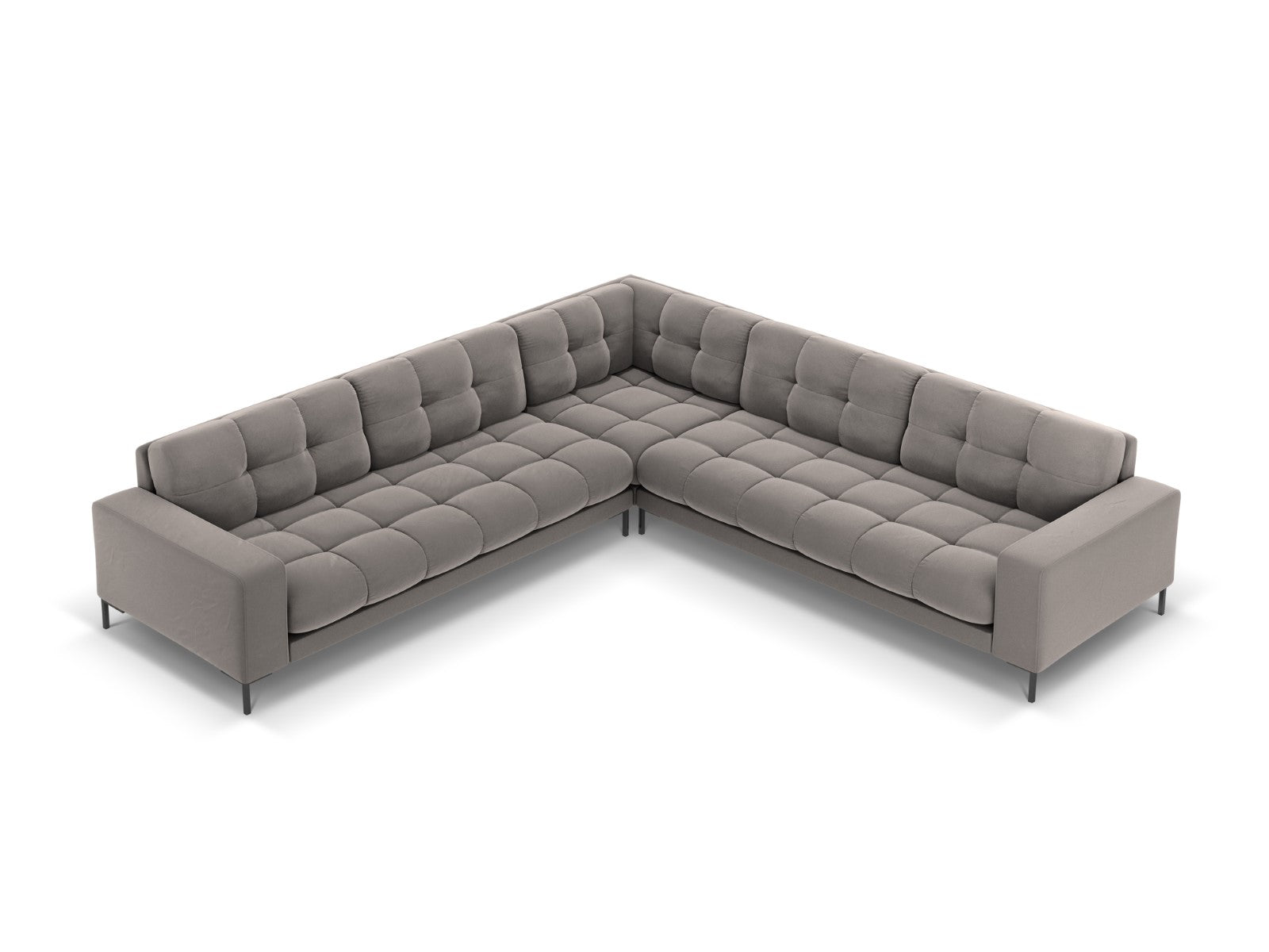 Cosmopolitan Design Symmetrische hoekbank Bali 6-zits, flueel, lichtgr
