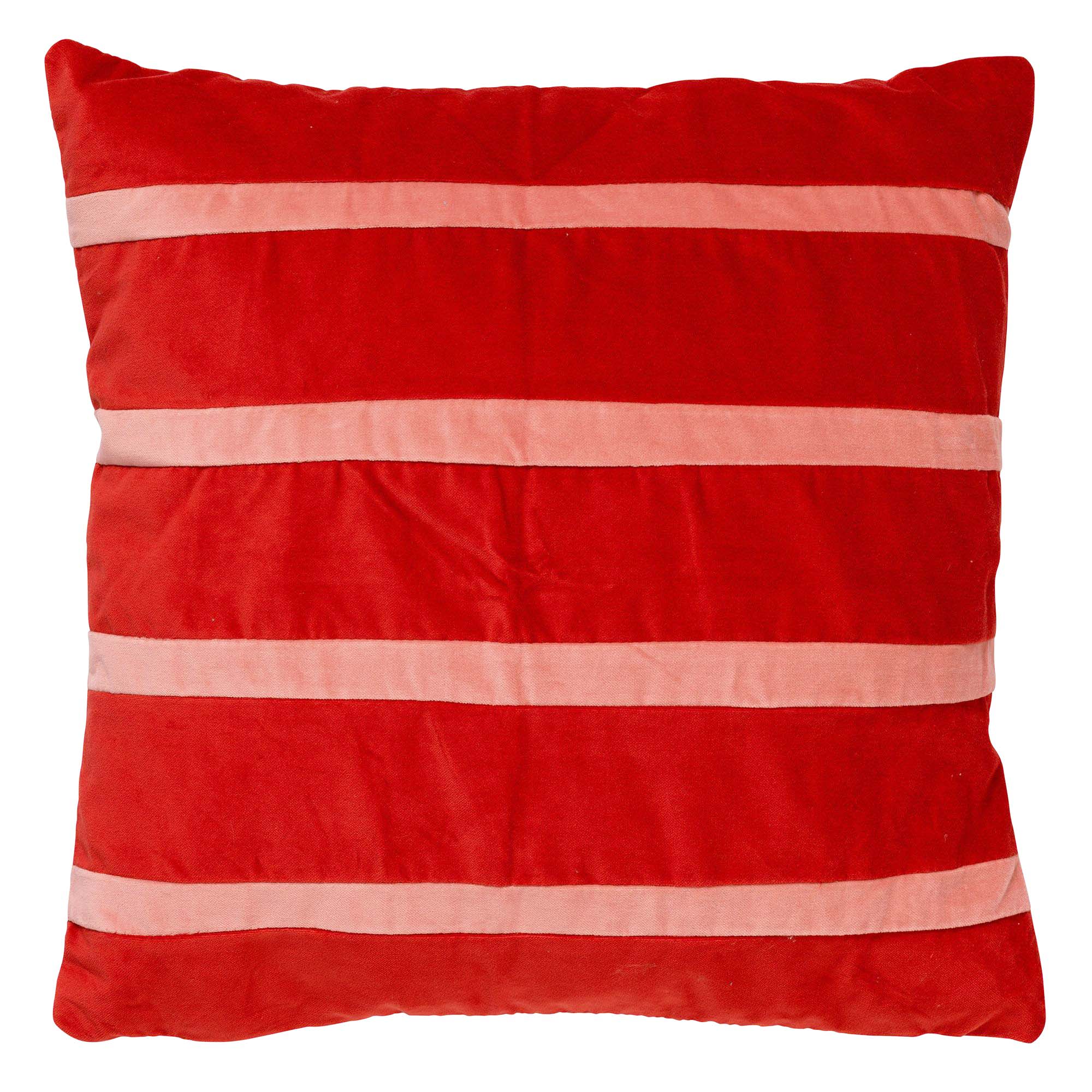 PEMM - kussenhoes 45x45 cm - velvet - color blocking - Aurora Red - ro