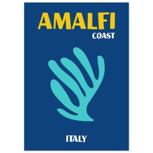 Artfulprints Poster Italië – Amalfi – A4 21×29.7 cm – Blauw Artfulprints Poster Italië – Amalfi – A4 21×29.7 cm – Blauw