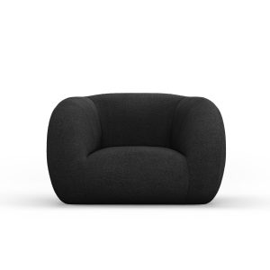 Cosmopolitan Design Fauteuil Essen boucle, zwart – 95x130x86cm Cosmopolitan Design Fauteuil Essen boucle, zwart – 95x130x86cm