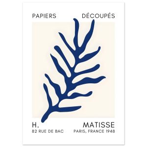 Artfulprints Poster Matisse – Ocean flora navy blue II – 50×70 cm – Bl Artfulprints Poster Matisse – Ocean flora navy blue II – 50×70 cm – Bl
