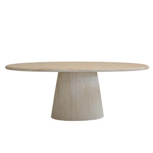 DÉJA Living Tuintafel Brunn – Travertin – Ovaal – 200x100x76cm DÉJA Living Tuintafel Brunn – Travertin – Ovaal – 200x100x76cm