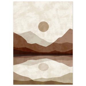 Artfulprints Poster Boho – Mirror mountain – 50×70 cm – Meerkleurig Artfulprints Poster Boho – Mirror mountain – 50×70 cm – Meerkleurig