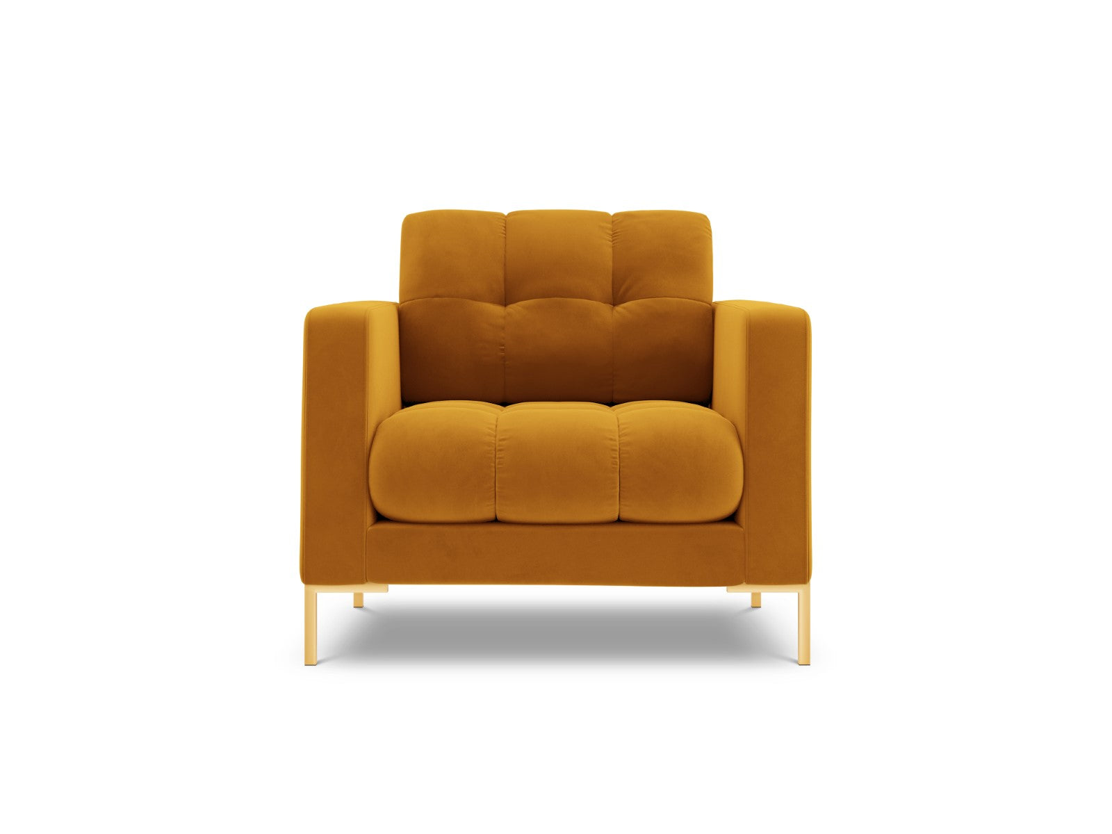 Cosmopolitan Design Fauteuil Bali flueel, geel - 96x87x75cm