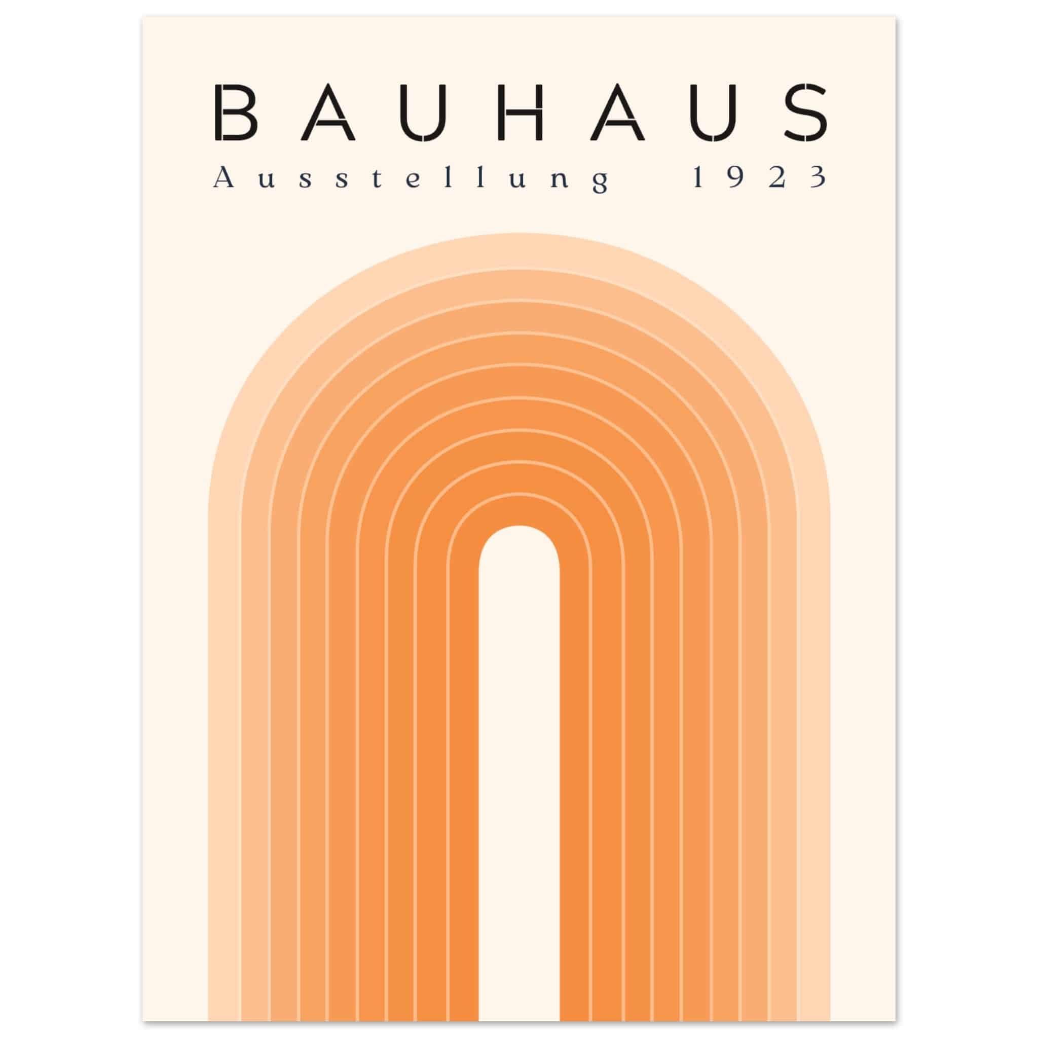 Artfulprints Poster Bauhaus - Orange rainbow - 30x40 cm - Oranje