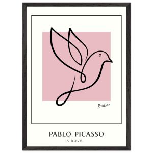 Artfulprints Poster met Lijst Pablo Picasso – A dove – 50×70 cm – Roze Artfulprints Poster met Lijst Pablo Picasso – A dove – 50×70 cm – Roze