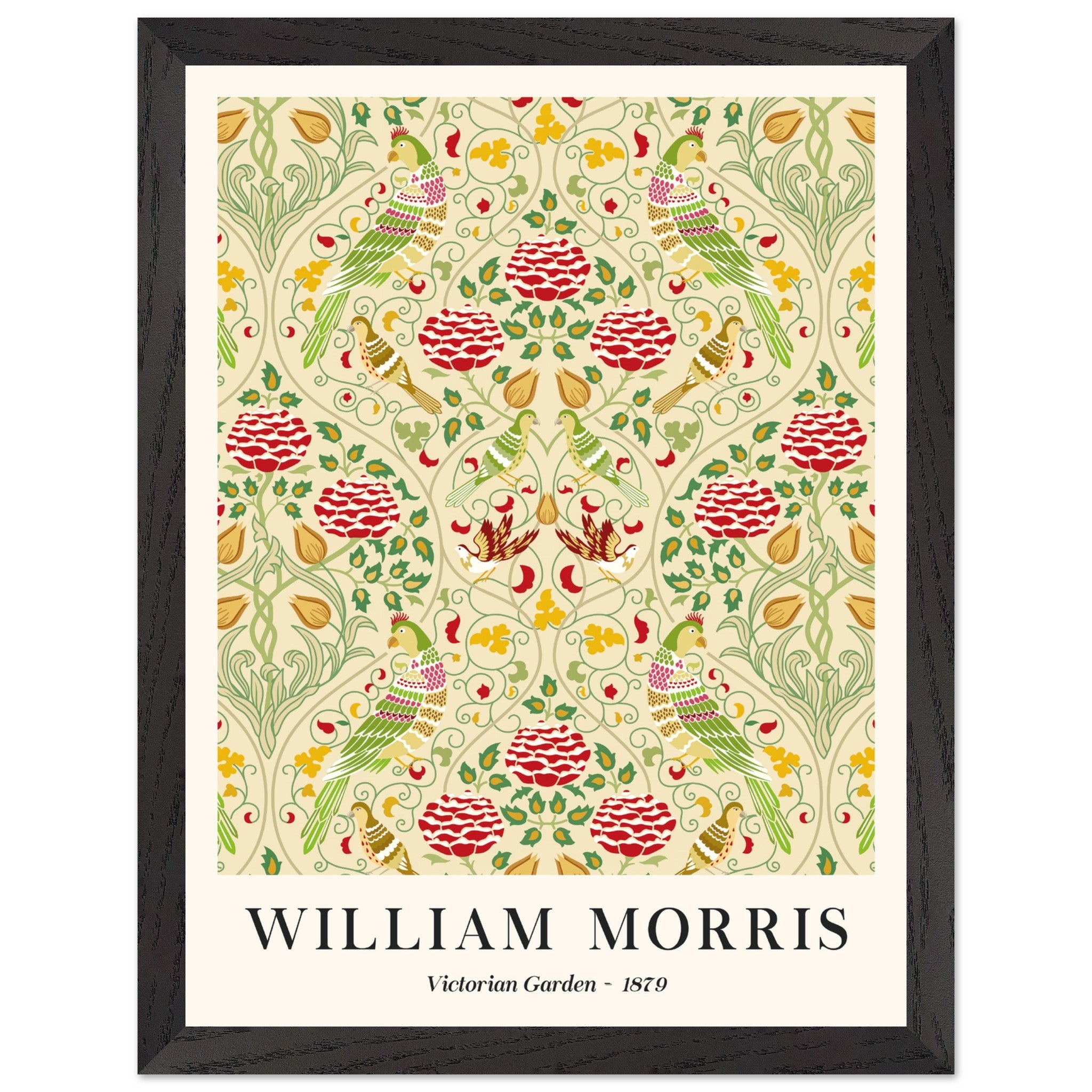 Artfulprints Poster met Lijst William Morris - Victorian garden 1879 -