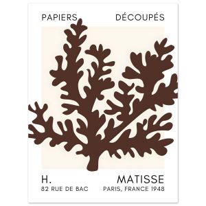 Artfulprints Poster Matisse – Aqua bloom brown – 30×40 cm – Bruin Artfulprints Poster Matisse – Aqua bloom brown – 30×40 cm – Bruin