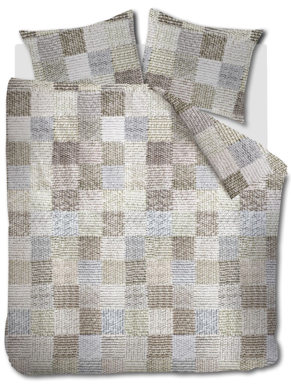 Ariadne at Home Dekbedovertrek Patches - 200 x 200/220 cm - Naturel