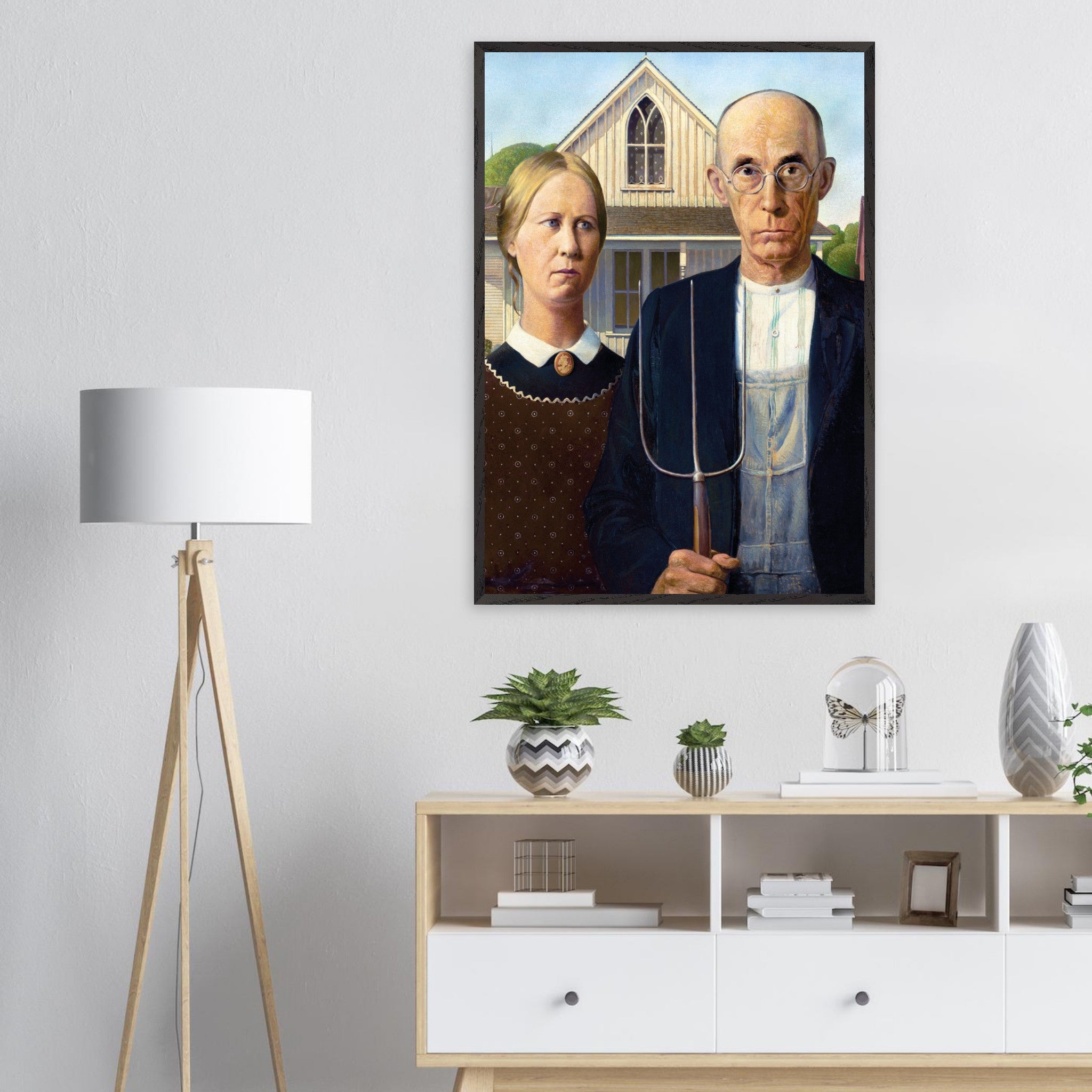 Artfulprints Poster Grant Wood - American gothic - 70x100 cm - Meerkle