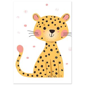 Artfulprints Poster Kleine luipaard – A4 21×29.7 cm – Geel Artfulprints Poster Kleine luipaard – A4 21×29.7 cm – Geel