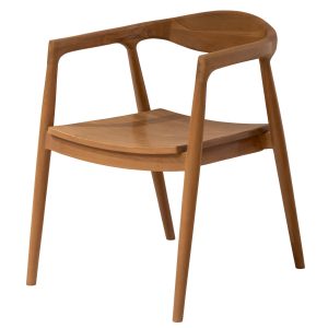 DÉJA Living Eetkamerstoel Liva – Teakhout – Naturel – Set van 2