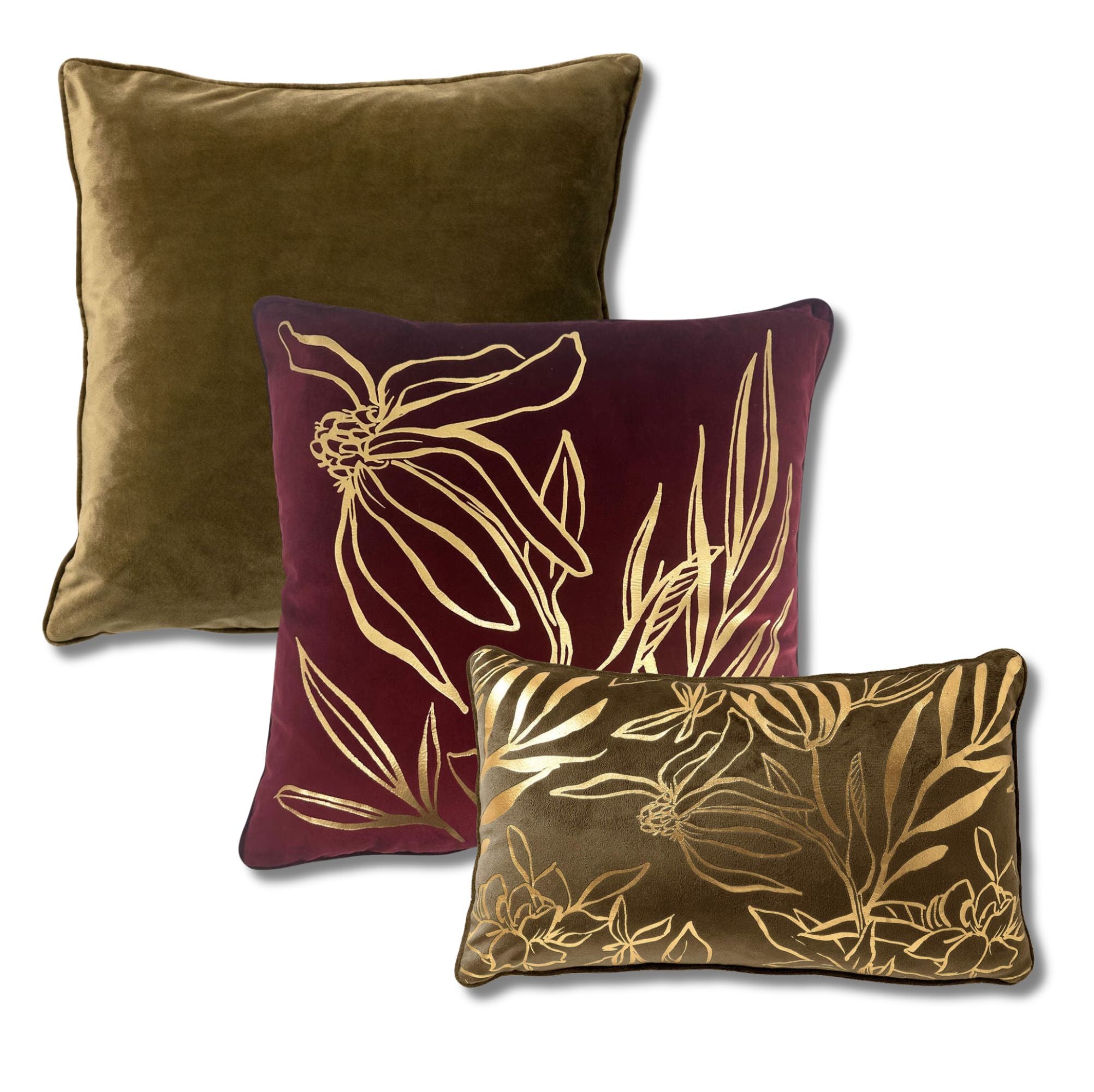 KUSSENSET - 3-delig - Lonneke - 45x45 cm, 30x50 cm - inclusief binnenk