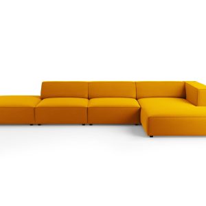Cosmopolitan Design rechter hoekbank Arendal 5-zits, flueel, geel – 16 Cosmopolitan Design rechter hoekbank Arendal 5-zits, flueel, geel – 16