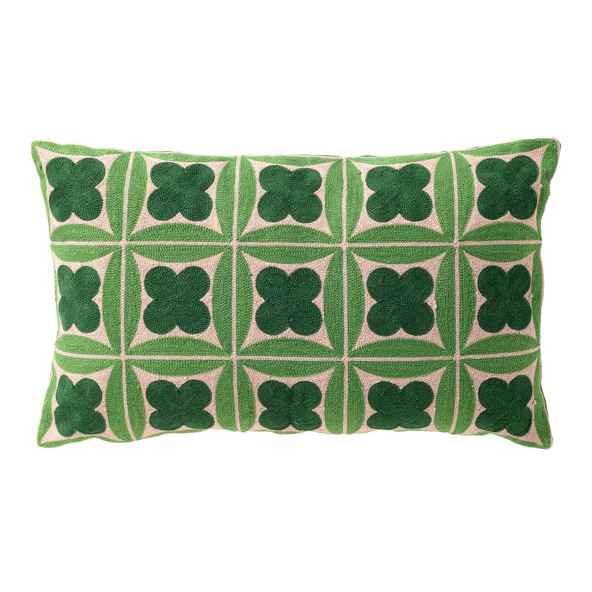 CLOVER - kussenhoes 30x50 cm - geometrisch - geborduurd - Courtyard -