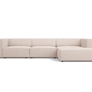 Cosmopolitan Design rechter hoekbank Arendal 4-zits, chenille, beige – Cosmopolitan Design rechter hoekbank Arendal 4-zits, chenille, beige –