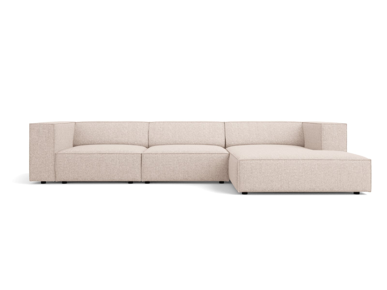 Cosmopolitan Design rechter hoekbank Arendal 4-zits, chenille, beige -