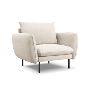 Cosmopolitan Design Fauteuil Vienna boucle, beige – 94x97x95cm