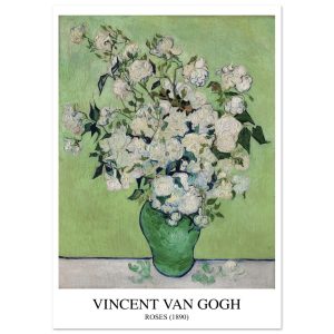 Artfulprints Poster Vincent van Gogh – Roses – A4 21×29.7 cm – Groen Artfulprints Poster Vincent van Gogh – Roses – A4 21×29.7 cm – Groen