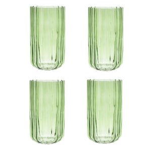 Brut Homeware longdrink Gaia – set van 4 – groen Brut Homeware longdrink Gaia – set van 4 – groen