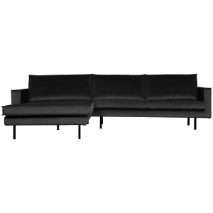 WOOOD chaise longue links Rodeo – Velvet – Antraciet – 85x300x86 WOOOD chaise longue links Rodeo – Velvet – Antraciet – 85x300x86