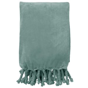 FLORIJN – Plaid 150×200 cm – grote fleece plaid met flosjes – Jadeite FLORIJN – Plaid 150×200 cm – grote fleece plaid met flosjes – Jadeite