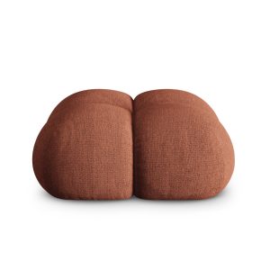 Cosmopolitan Design Poef Loretto structurele stof koraal – 90x90x40cm Cosmopolitan Design Poef Loretto structurele stof koraal – 90x90x40cm