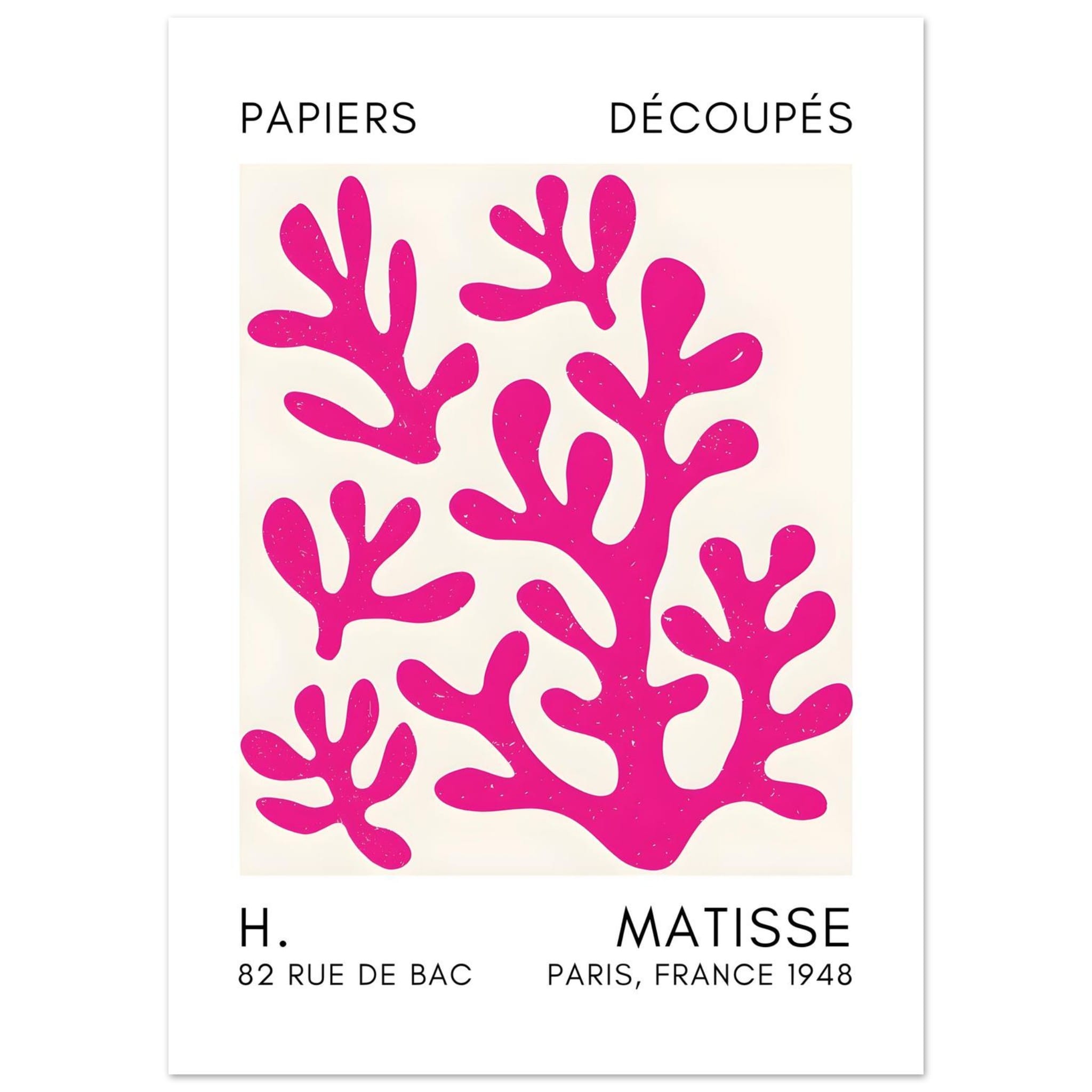 Artfulprints Poster Matisse – Coral shadows pink - 50x70 cm - Roze