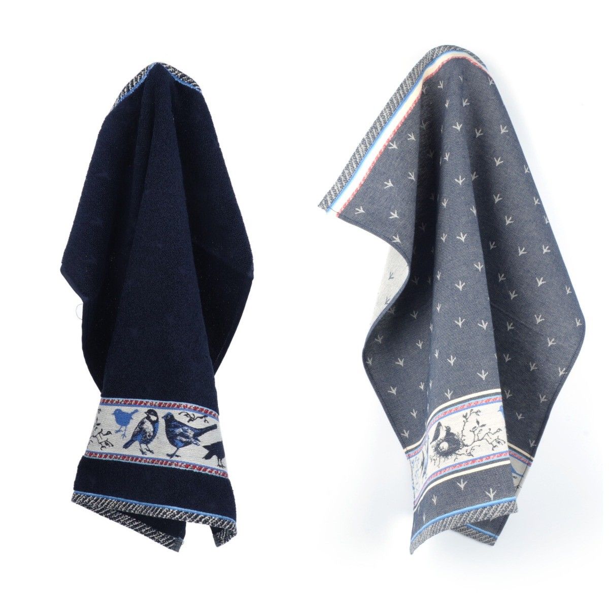 Luxe Keukendoek en Theedoek Vogel Donkerblauw - Bunzlau Castle - 100%
