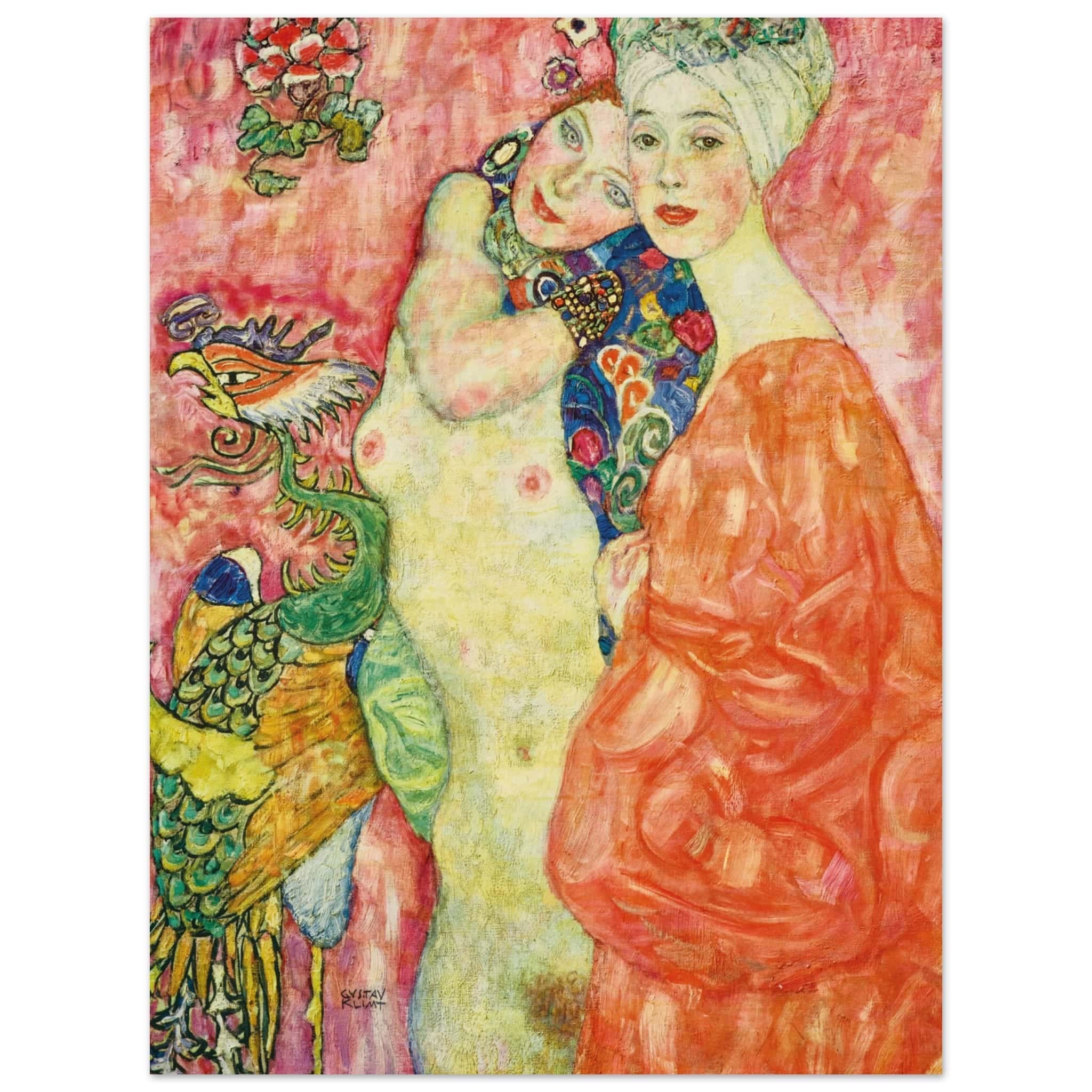 Artfulprints Poster Gustav Klimt - The women friends - 30x40 cm - Roze