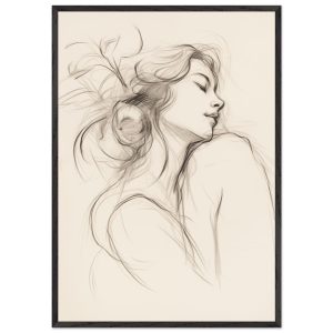 Artfulprints Poster met Lijst Abstract – Whispers of her – 70×100 cm – Artfulprints Poster met Lijst Abstract – Whispers of her – 70×100 cm –