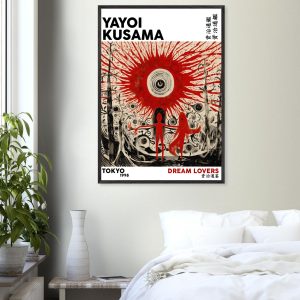 Artfulprints Poster Yayoi Kusama – Dream lovers – 70×100 cm – Rood Artfulprints Poster Yayoi Kusama – Dream lovers – 70×100 cm – Rood