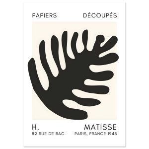 Artfulprints Poster Matisse – Coral bloom black – A4 21×29.7 cm – Zwar Artfulprints Poster Matisse – Coral bloom black – A4 21×29.7 cm – Zwar
