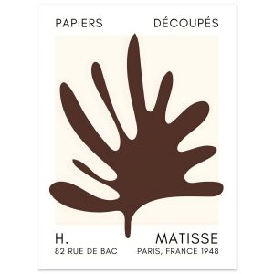 Artfulprints Poster Matisse – Coral drift brown – 30×40 cm – Bruin Artfulprints Poster Matisse – Coral drift brown – 30×40 cm – Bruin