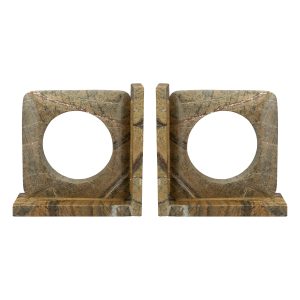 Dutchbone Satpura Boekensteun Marmer Bruin – Set van 2 Dutchbone Satpura Boekensteun Marmer Bruin – Set van 2