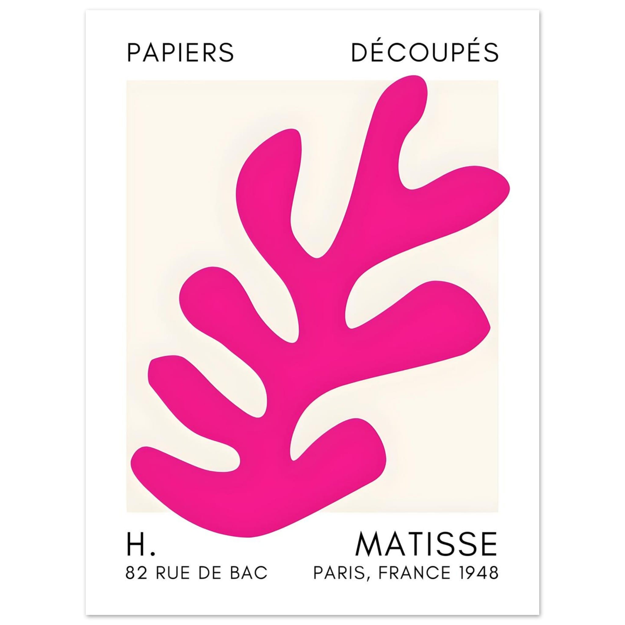 Artfulprints Poster Matisse – Ocean petals pink - 30x40 cm - Roze
