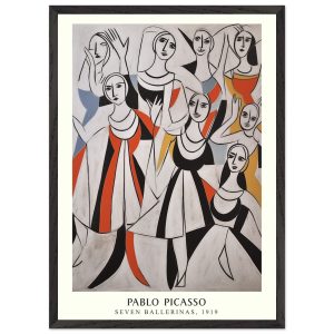 Artfulprints Poster met Lijst Pablo Picasso – Seven ballerinas – 50×70 Artfulprints Poster met Lijst Pablo Picasso – Seven ballerinas – 50×70