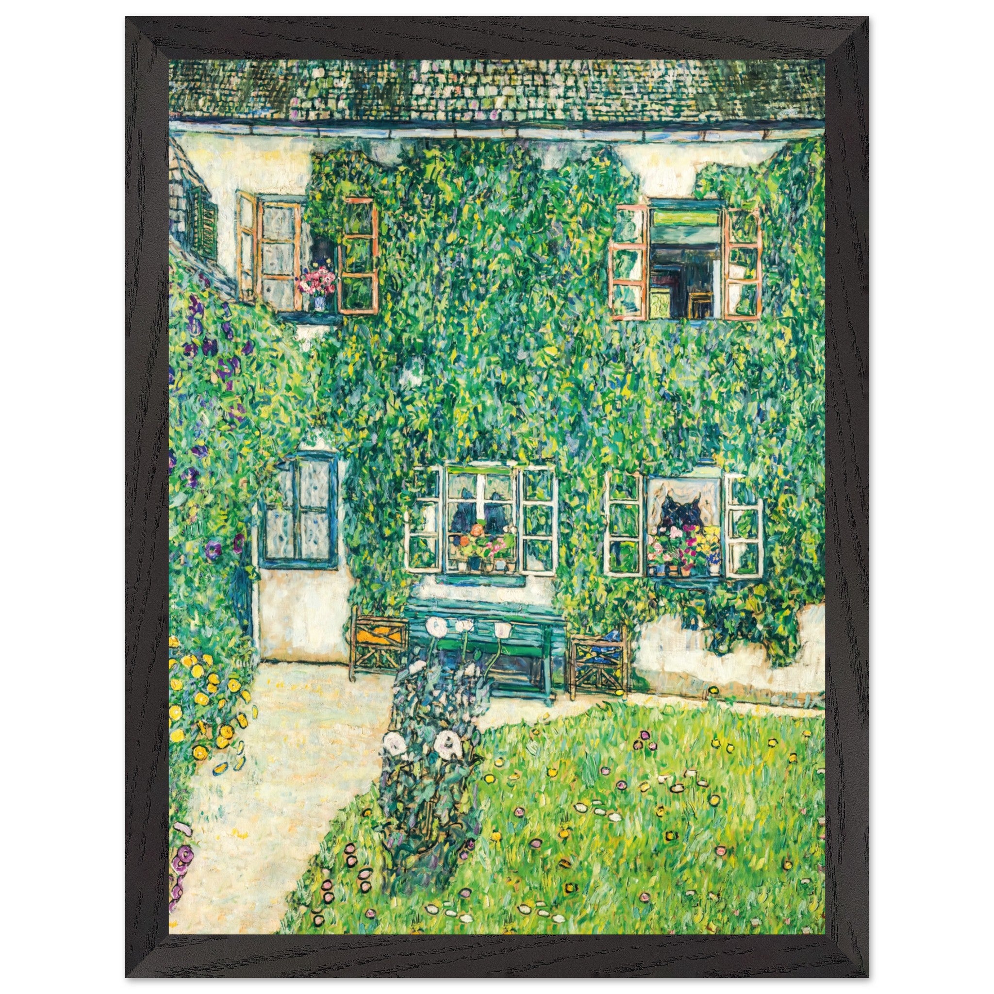 Artfulprints Poster met Lijst Gustav Klimt - The house of Guardaboschi