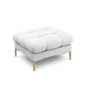 Cosmopolitan Design Poef Bali structurele stof, lichtgrijs – 60x60x41c Cosmopolitan Design Poef Bali structurele stof, lichtgrijs – 60x60x41c