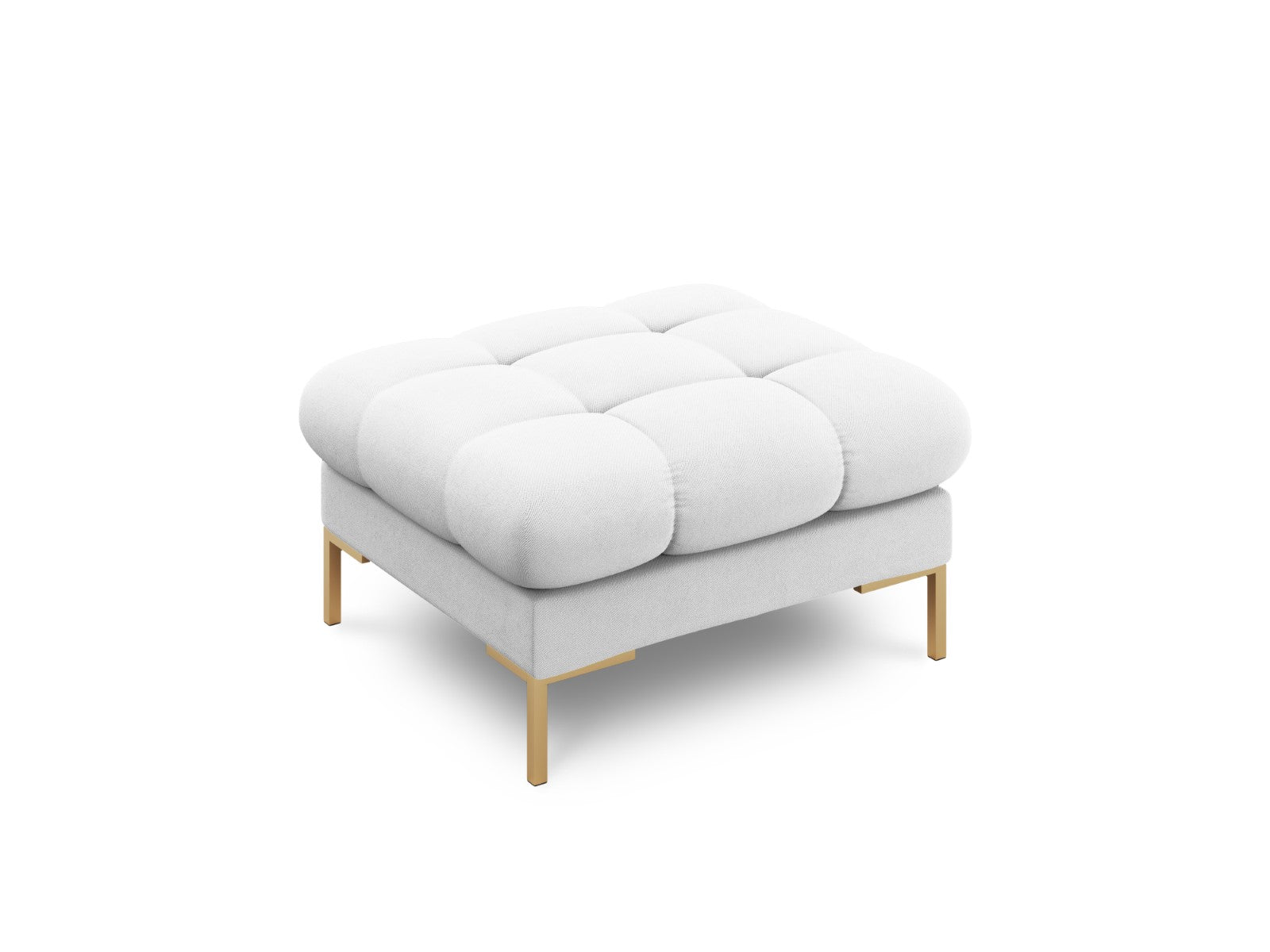 Cosmopolitan Design Poef Bali structurele stof, lichtgrijs - 60x60x41c