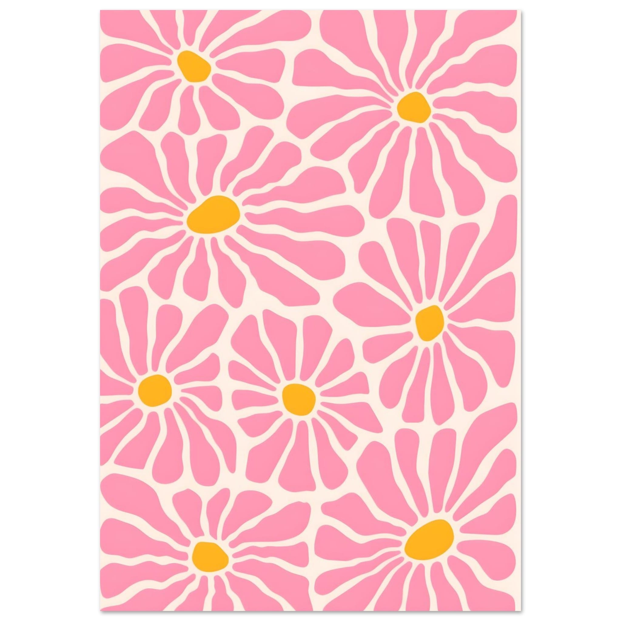 Artfulprints Poster Matisse - Pink flowers - 70x100 cm - Roze