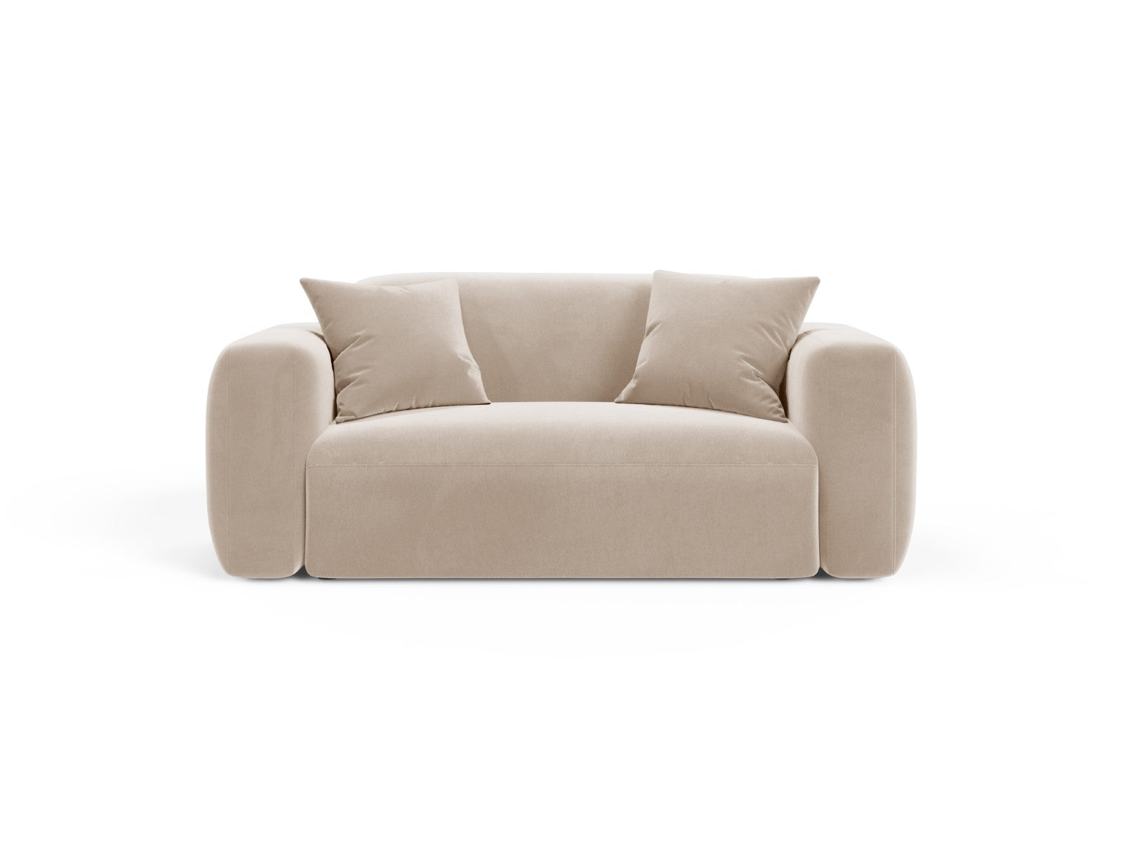 Cosmopolitan Design Modulaire bank Strino 2-zits, flueel beige - 98x18