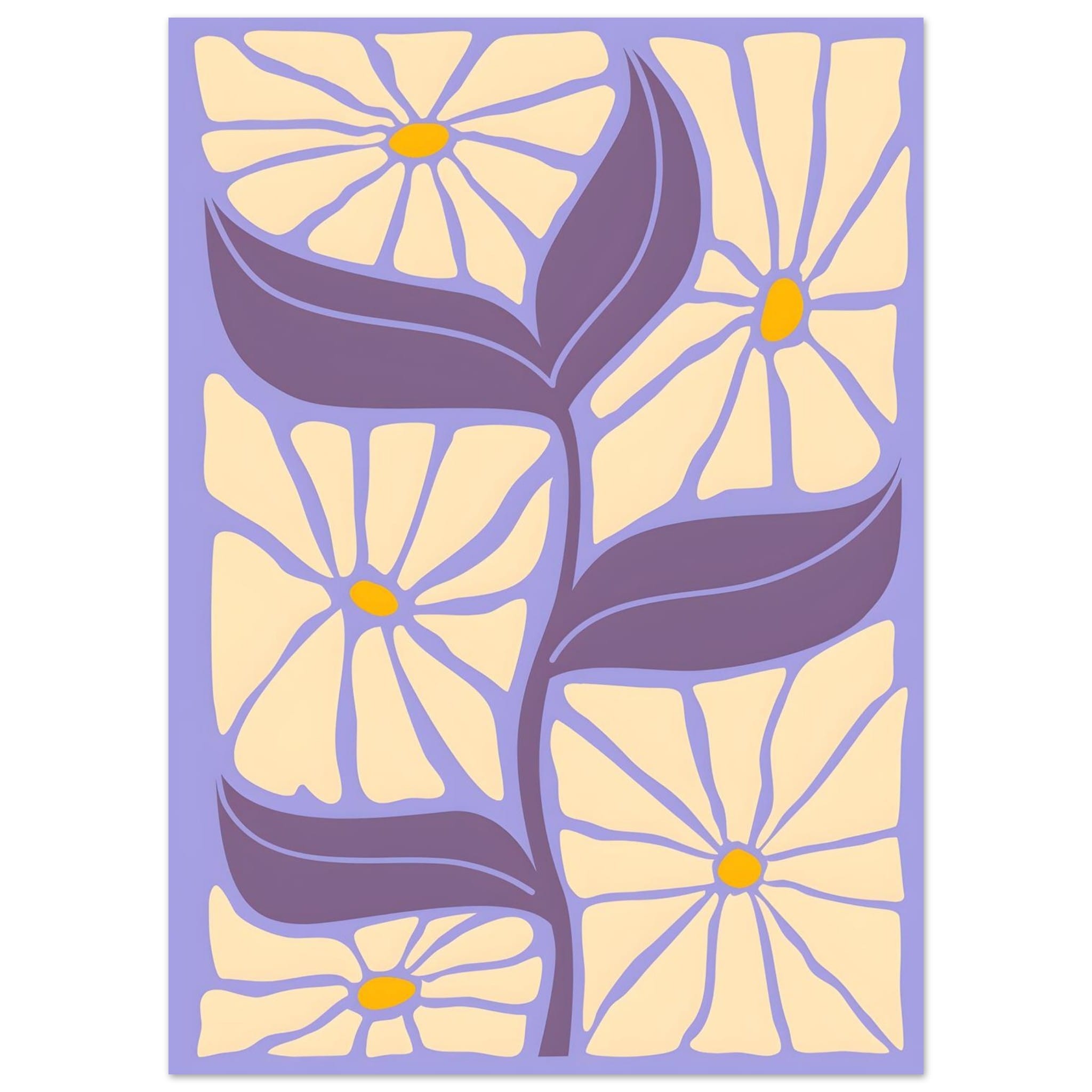Artfulprints Poster Matisse - Floral form - 50x70 cm - Paars