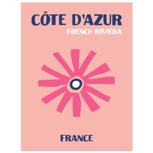 Artfulprints Poster Frankrijk – Cote d'Azur – 30×40 cm – Roze Artfulprints Poster Frankrijk – Cote d'Azur – 30×40 cm – Roze