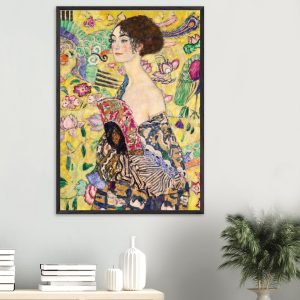 Artfulprints Poster Gustav Klimt – Lady with a fan – 70×100 cm – Geel Artfulprints Poster Gustav Klimt – Lady with a fan – 70×100 cm – Geel