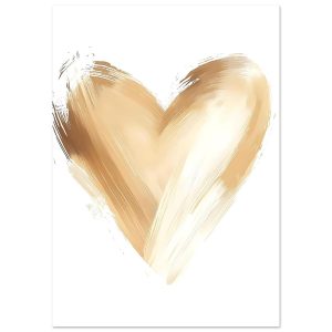 Artfulprints Poster Hart van goud – A4 21×29.7 cm – Goud Artfulprints Poster Hart van goud – A4 21×29.7 cm – Goud