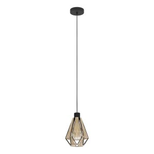 EGLO hanglamp Adwickle – e27 – 17 cm – zwart/bruin EGLO hanglamp Adwickle – e27 – 17 cm – zwart/bruin